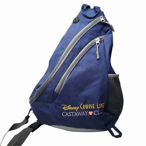 NWOT Disney Cruise Line Castaway Club Sling Backpack Blue Gray Travel Bag Logo